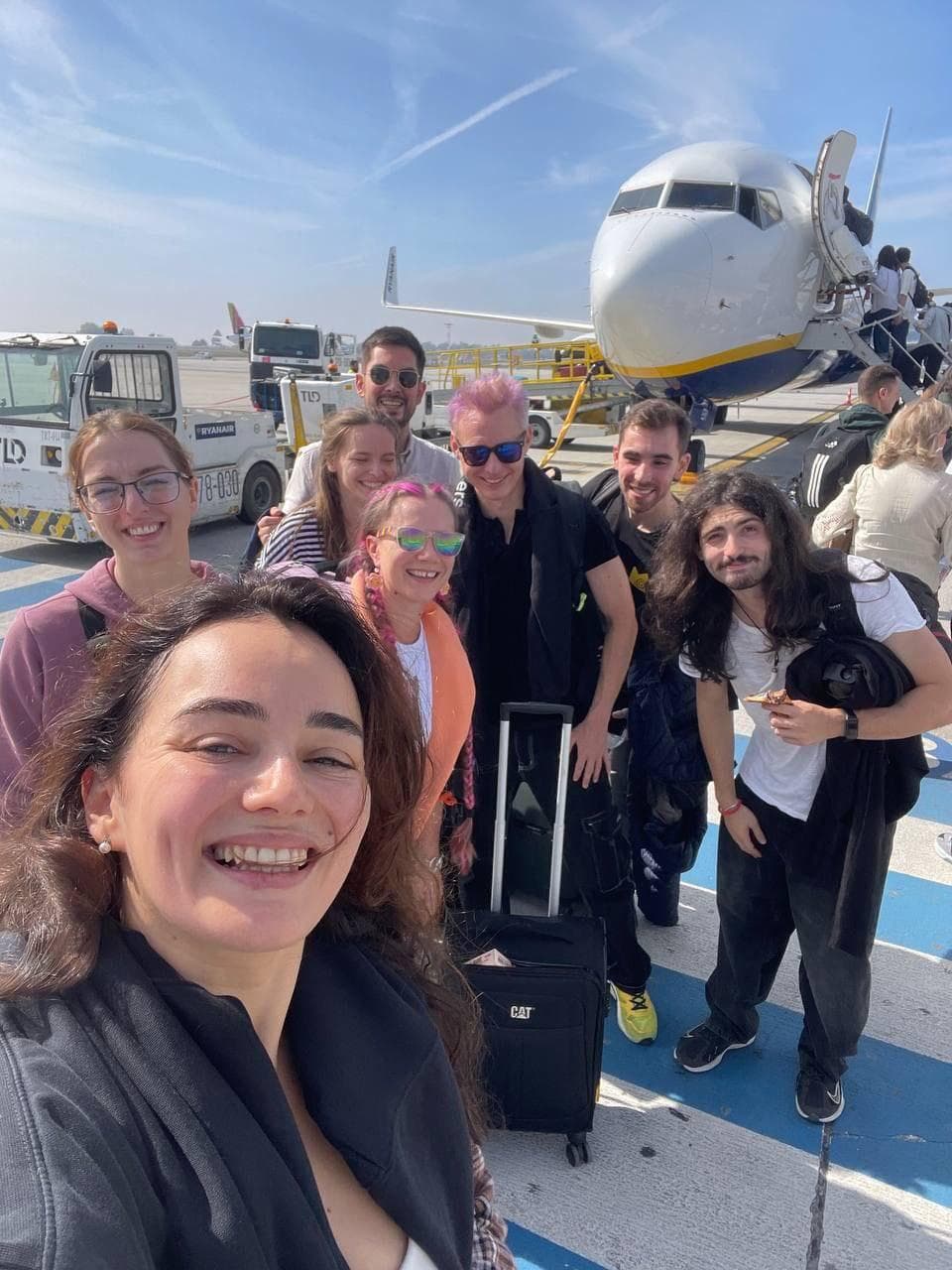 Alunos a caminho de festival de bachata